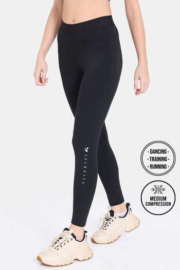 Buy Zelocity Quick Dry Gym Leggings - Jet Black